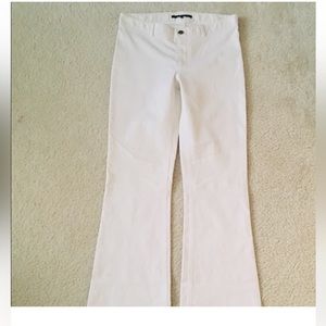 Theory White Stretch Flare Pant